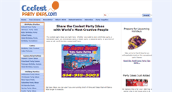 Desktop Screenshot of coolest-party-ideas.com